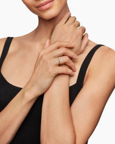 Cable Collectibles® Stack Ring in 18K Yellow Gold with Pavé Blue Sapphires, 2mm